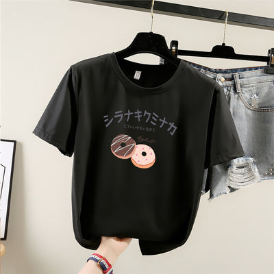 Student Casual Printed Top Round Neck
