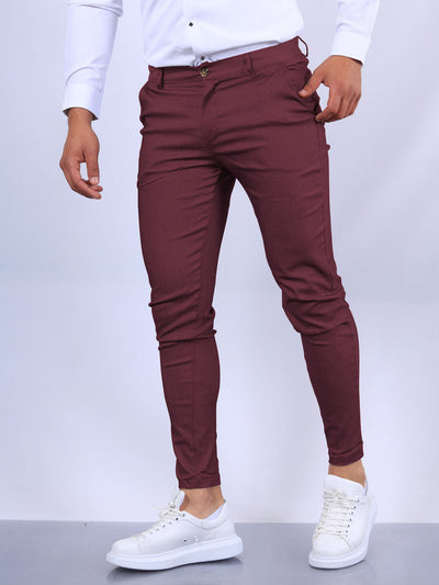 European And American Solid Color Textured Casual Tappered Pants