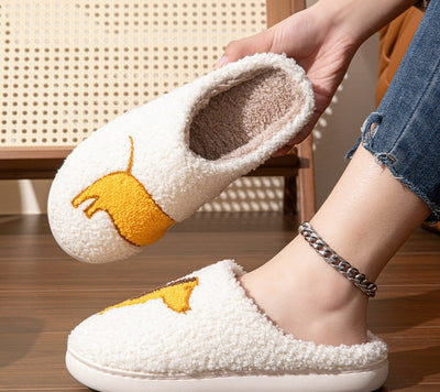 Double Fight Cartoon Cotton Slippers