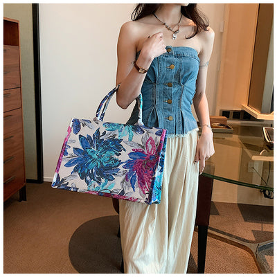 Textured Oil Painting Crossbody Bag For Women