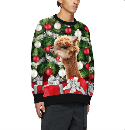 Fashion Casual Christmas Clothing Deer Head Digital Printing Top