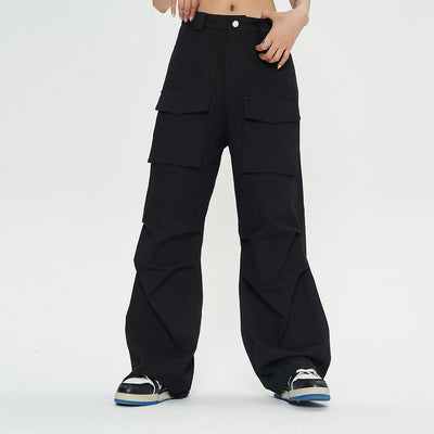 Hip Hop Popular Pleated Workwear Wide Leg Pants For Men