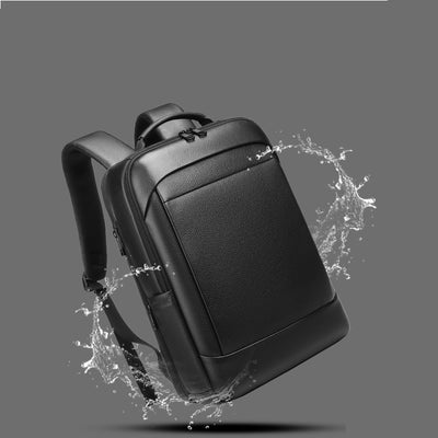 New Business Commute Leather Backpack Men