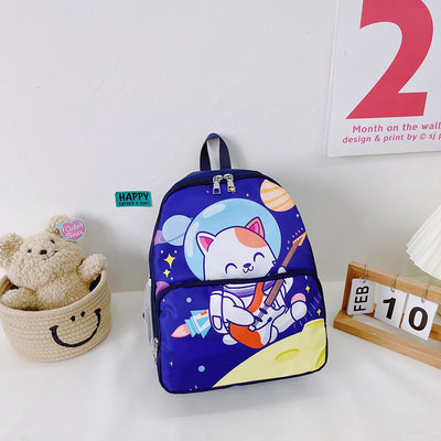 Cute Doodle Cat Cartoon Children's School Bag