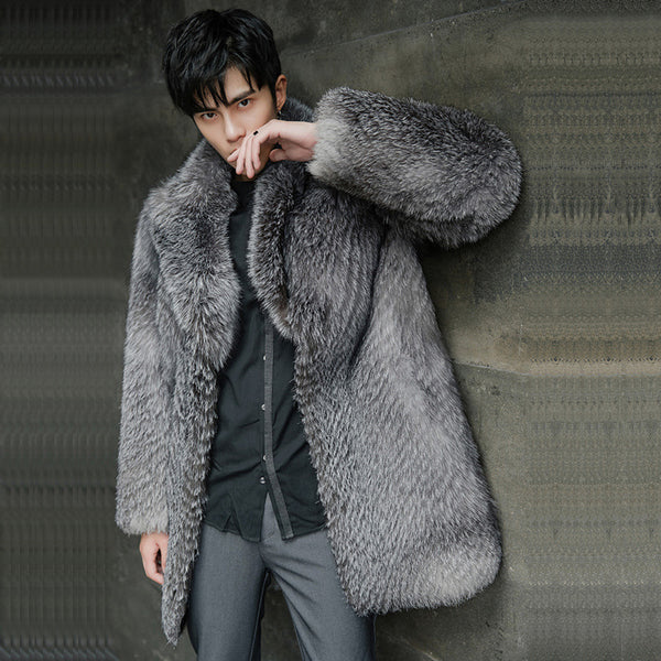 Men's Fur Coat Imitation Fox Fur