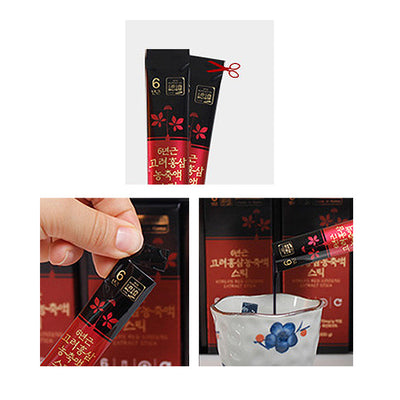 Jungwonsam Ginseng 6-year-old Korean Red Ginseng Concentrate Stick 10g* 30ea + Shopping Bag