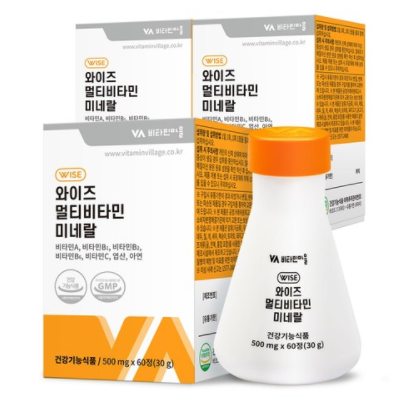Vitamin Village Wise Multi-Vitamin Mineral, 60 Tablets, 3ea