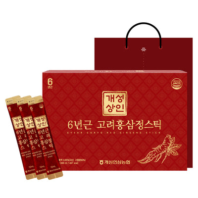 Gesong Merchant 6-year-old Korean Red Ginseng Extract Stick + Shopping Bag