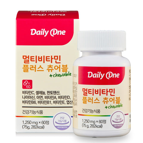 Daily One Multi-Vitamin Plus Chewable, 1,250mg*60เม็ด, 1ea