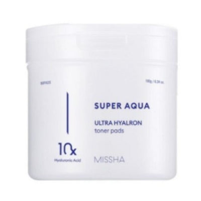 Missha Super Aqua Ultra Hyalon Toner Pad 90 Sheets, 180g, 1ea